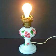 Milk Glass Boudoir Table Lamp Lamps