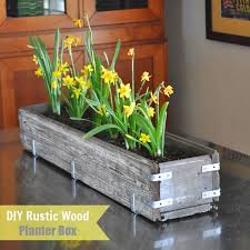 diy rustic wood planter box make life