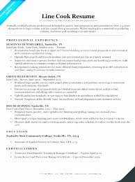 Gorgeous Cook Resume Word Format Resume Design