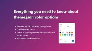 theme json color options full site