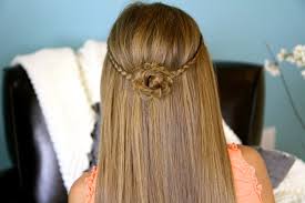 braided flower tieback hairstyles for