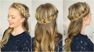 I like to add some pins under the braid to hold the rest of my hair down. Half Up Crown Braid Youtube