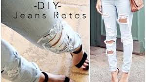 diy jeans rotos ripped jeans