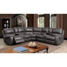 Joanne Reclining Sectional Gray