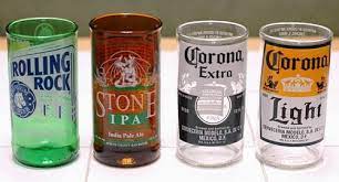Beer Bottle Glasses Recycled Glass