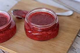 simple strawberry jam made in the