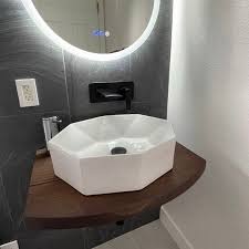 Wood Vanity With Shelf For Basin Sink