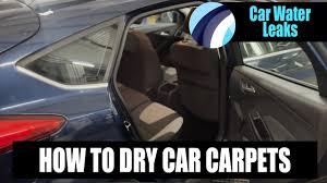 how to dry carpets in a wet car you