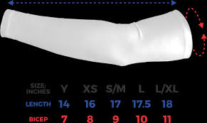 Sleefs Arm Sleeve Size Chart Jpg