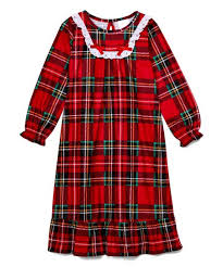 Weatherproof Vintage Red Plaid Ruffle Hem Nightgown Girls