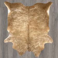 golden brown white cowhide rug b8541