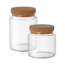 Glass Jar With Cork Lid Large Granit