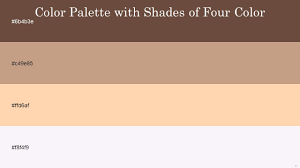 color palette with five shade kabul