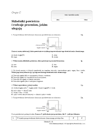 Sprawdzian 2. Składniki Powietrza I Rodzaje Przemian, Jakim Ulegają - Grupa  C | PDF