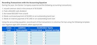 Answered Recording Transactions With