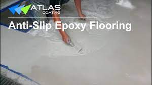 anti slip epoxy flooring in an