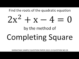 Roots Of The Quadratic Equation 2x