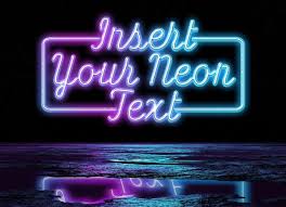 premium psd neon sign text effect