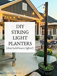 diy string light planters