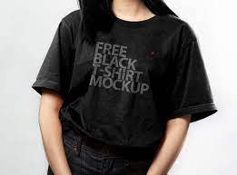 free black tshirt mockup by graphic