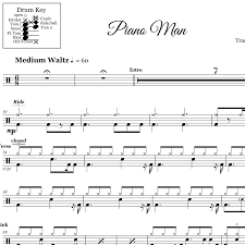 We now move on to minor chords. Piano Man Billy Joel Drum Sheet Music Onlinedrummer Com