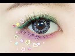 how to harajuku colorful eye makeup