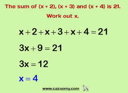 Forming Solving Equations Worksheets