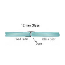 glass shower door to glass wall seal 12