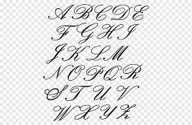 calligraphy letter cursive shape