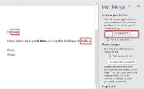 how to use mail merge in word to create
