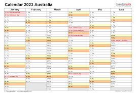 australia calendar 2023 free