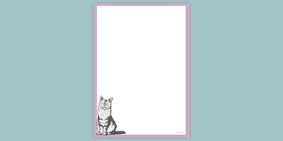 Cat Paw Print Page Border