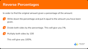 reverse percenes gcse maths