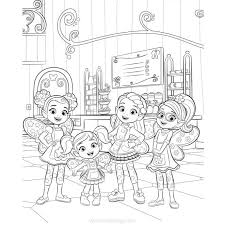 This coloring page for kids contains different fascinating butterbean's cafe characters such as cricket, dazzle, poppy, jasper having and showing epic butterbean's cafe coloring pages to print might be a fun activity to do among an animated preschool. Butterbean S Cafe Coloring Pages Poppy Butterbean Cricket And Dazzle Xcolorings Com