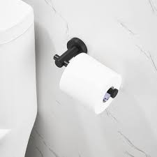Nestfair Wall Mounted Toilet Paper Holder In Matte Black Sx Drc00