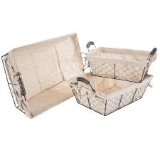 rectangle en wire baskets with