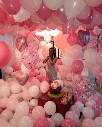 helium balloons surprise room decors