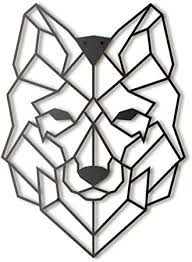 L'appeler, faire du bruit, je n'osais; Hoagard Wolf Metal Wall Art By 37x50cm Noir Tete De Loup En Metal Decoration Murale Minimalist Et Geometrique Amazon Fr Cuisine Maison