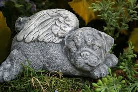 Angel Pug Statue Reserved Pet Memorial