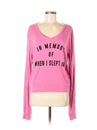 Details About Wildfox Women Pink Pullover Sweater Xs