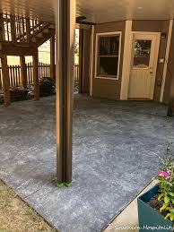 create faux tile look on concrete patio