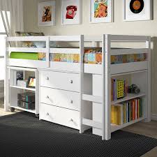 About top loft bed desk underneath cool, you'll find information on this particular page that we have gathered from numerous websites. Twin Low Loft Bed Solid Pine Bunk Bed With Desk Underneath Chest And Bookcase In White Finish