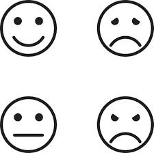 happy sad face vector art icons and