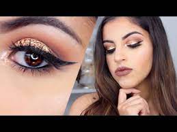 gold glitter eye makeup tutorial gold