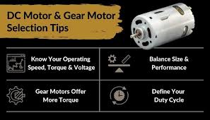 4 dc motor dc gear motor selection tips