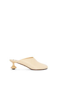 Loewe Women's Leather Toy Mules 45 - Natural - 36