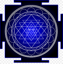 sri yantra electric blue png