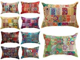vine patchwork cushion cover