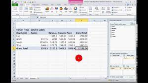 basic pivot table in excel 2010