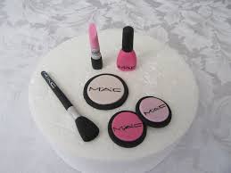 edible handmade mac make up cake topper